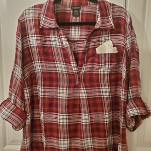 Torrid plaid babydoll tunic